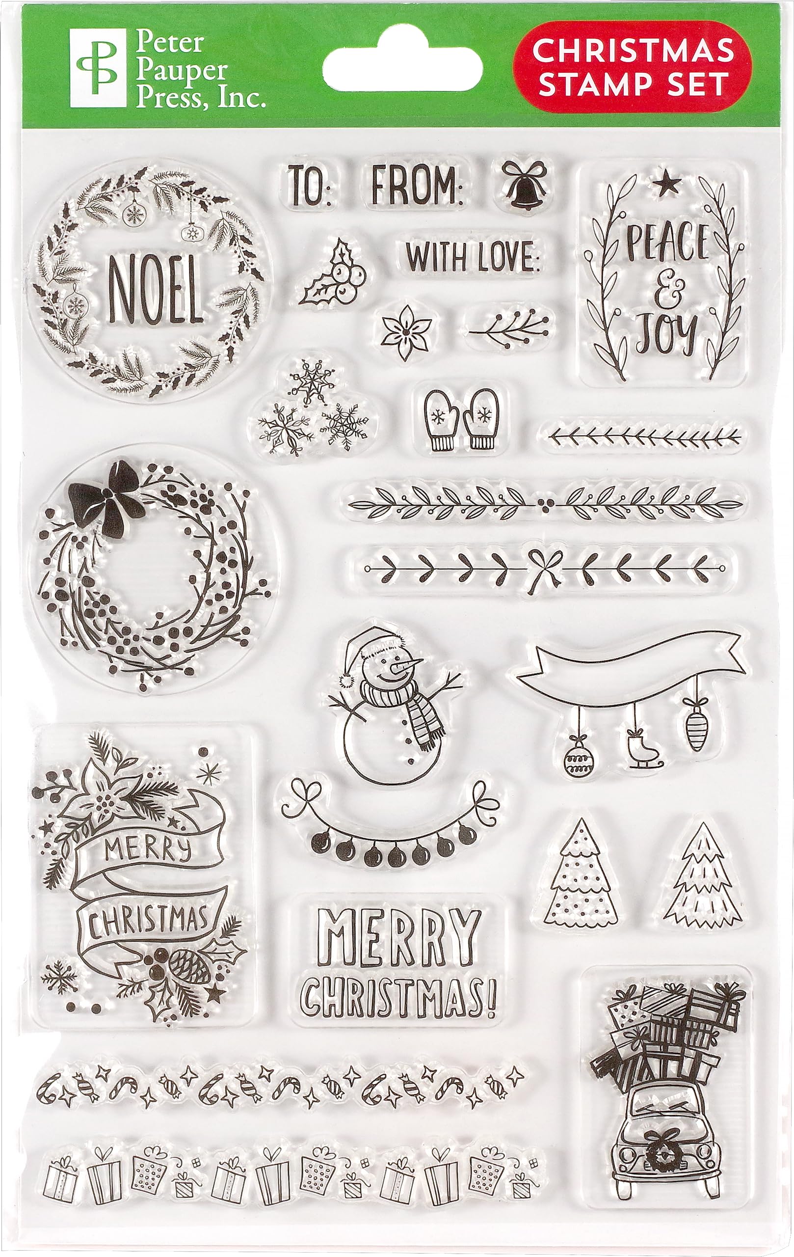 Christmas Clear Stamp Set (25 individual stamps)