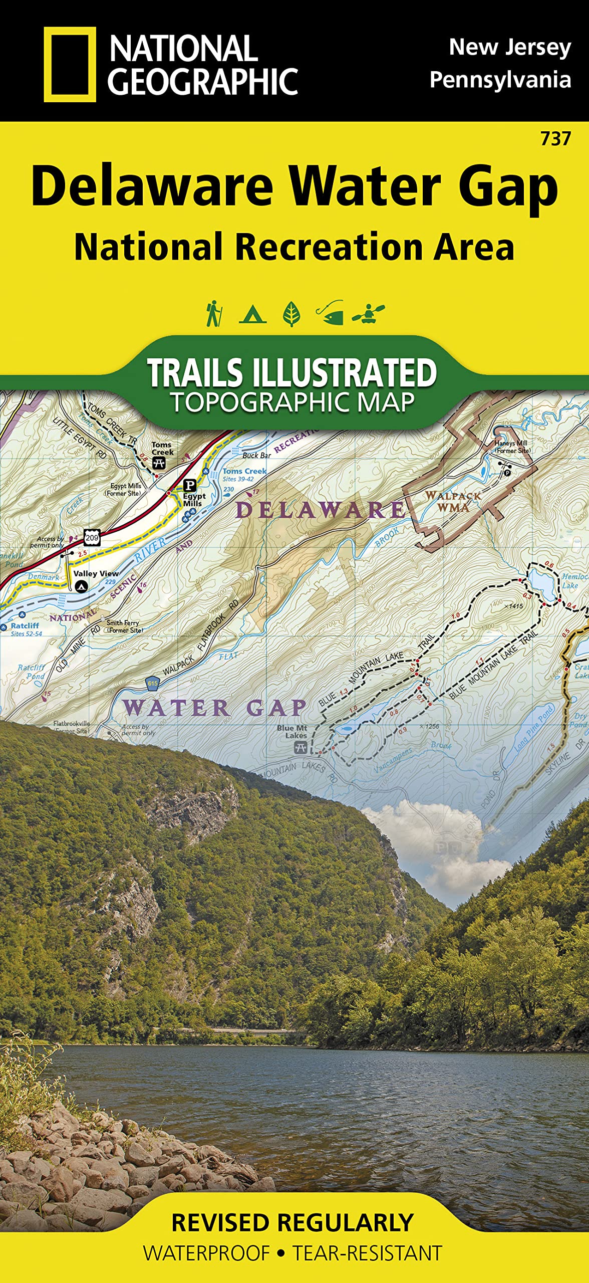 Delaware Water Gap National Recreation Area Map (National Geographic Trails Illustrated Map, 737)