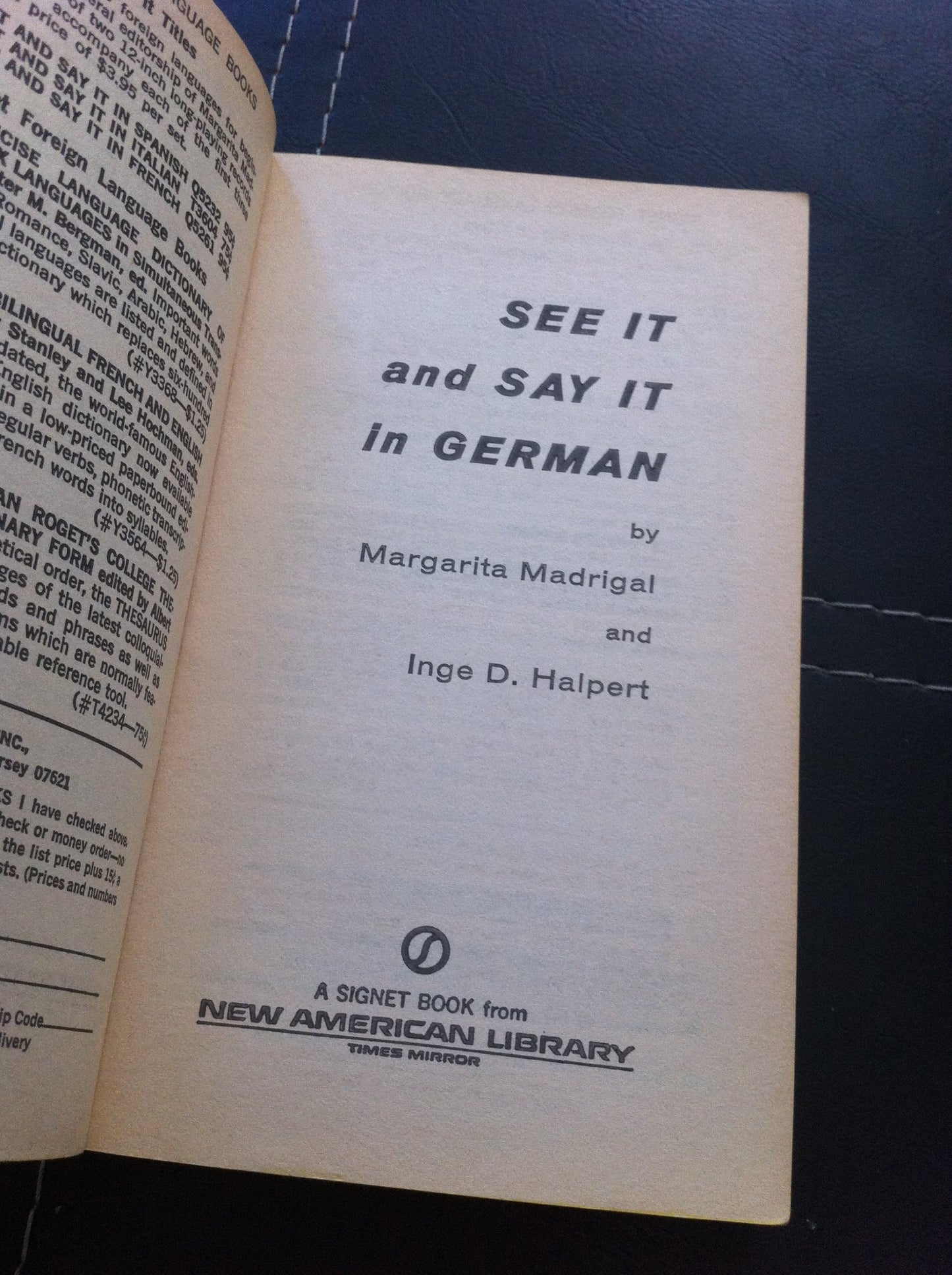 See It and Say It in German