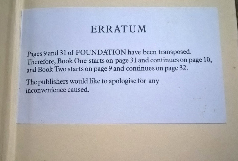 The Foundation Trilogy (Foundation, Foundation and Empire, Second Foundation), The Stars, Like Dust; The Naked Sun; I, Robot — back cover