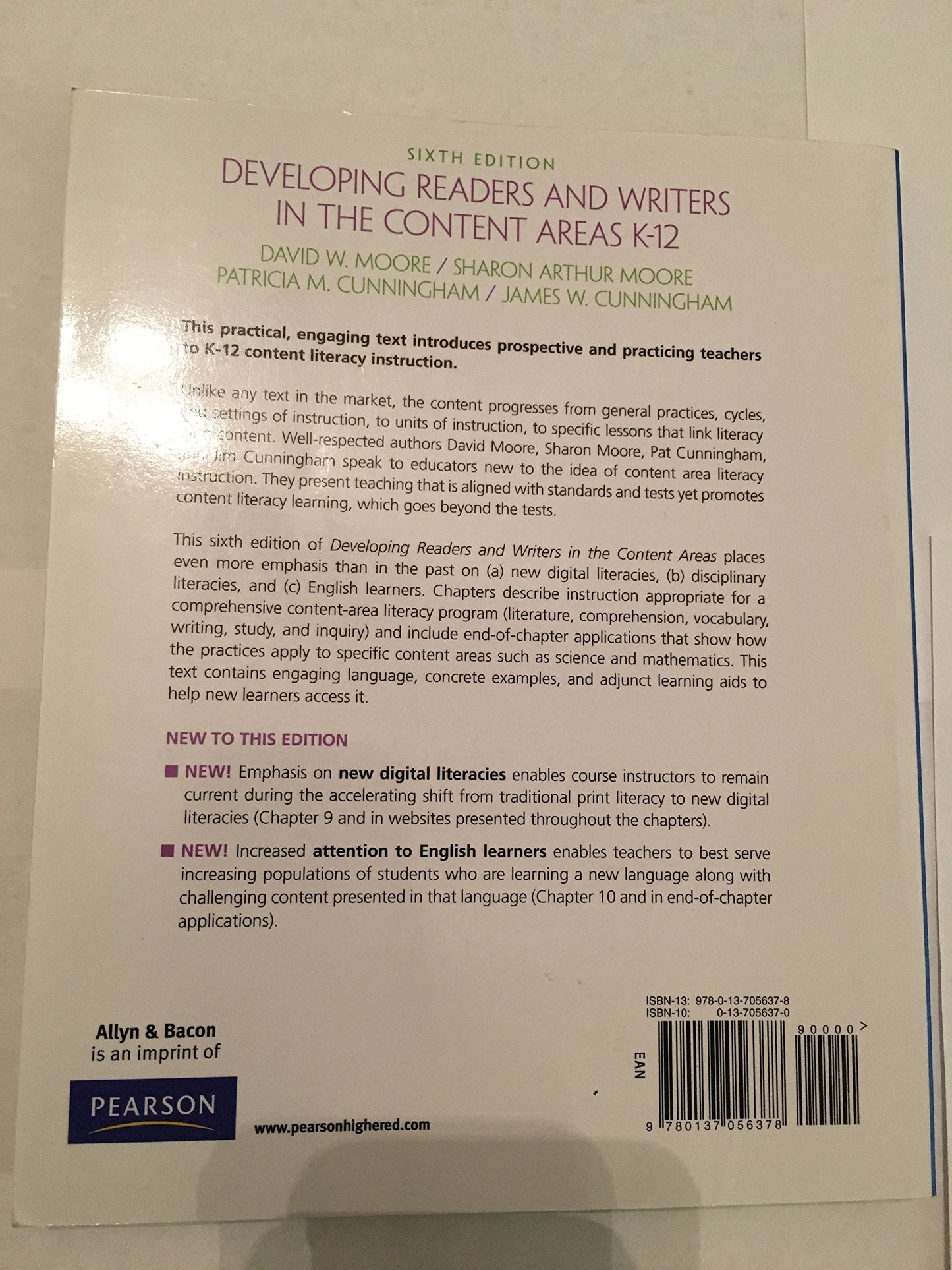 Developing Readers and Writers in the Content Areas K-12