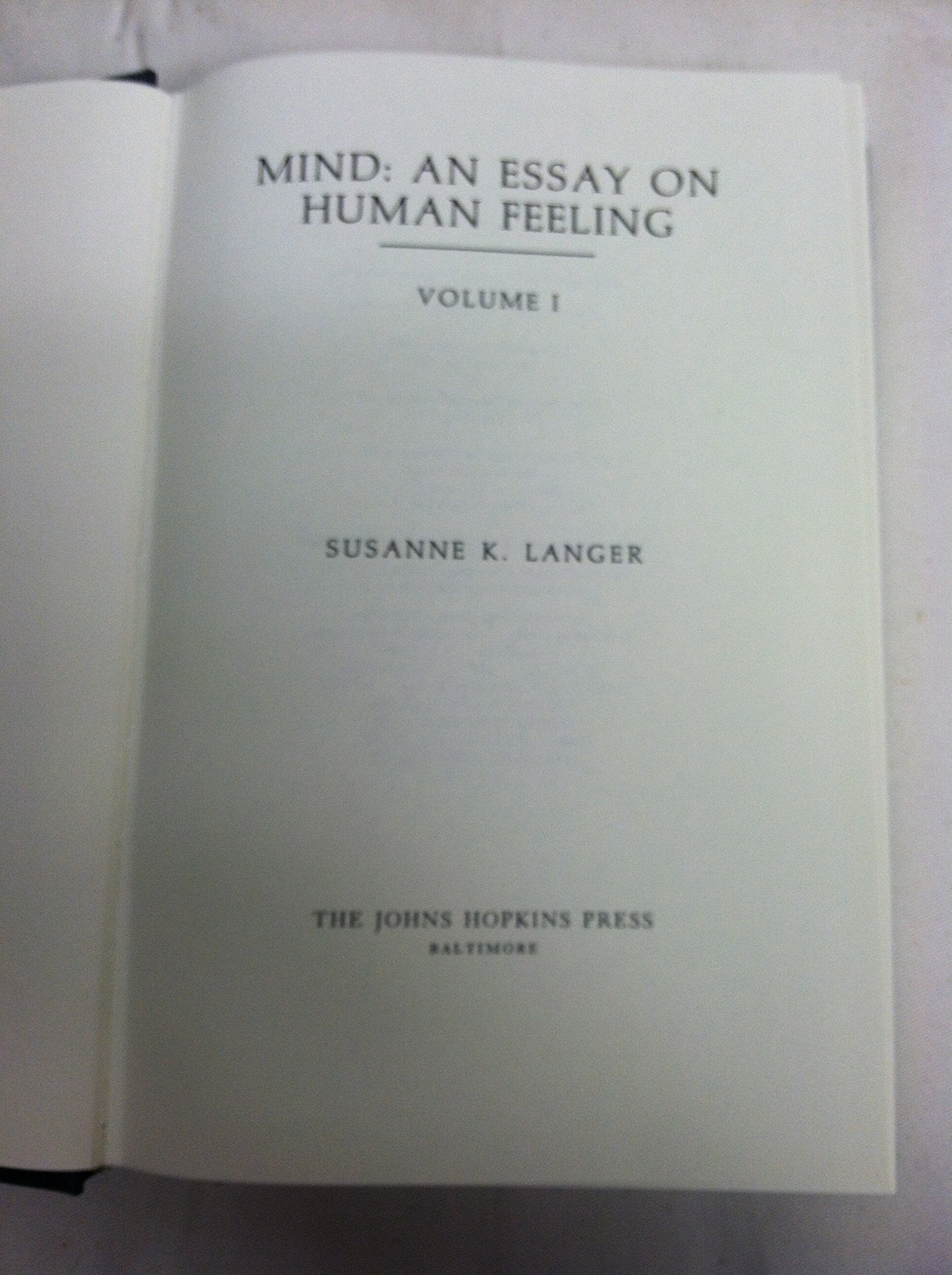 Mind: An Essay on Human Feeling, Vol. 1 (Mind (Hardcover))