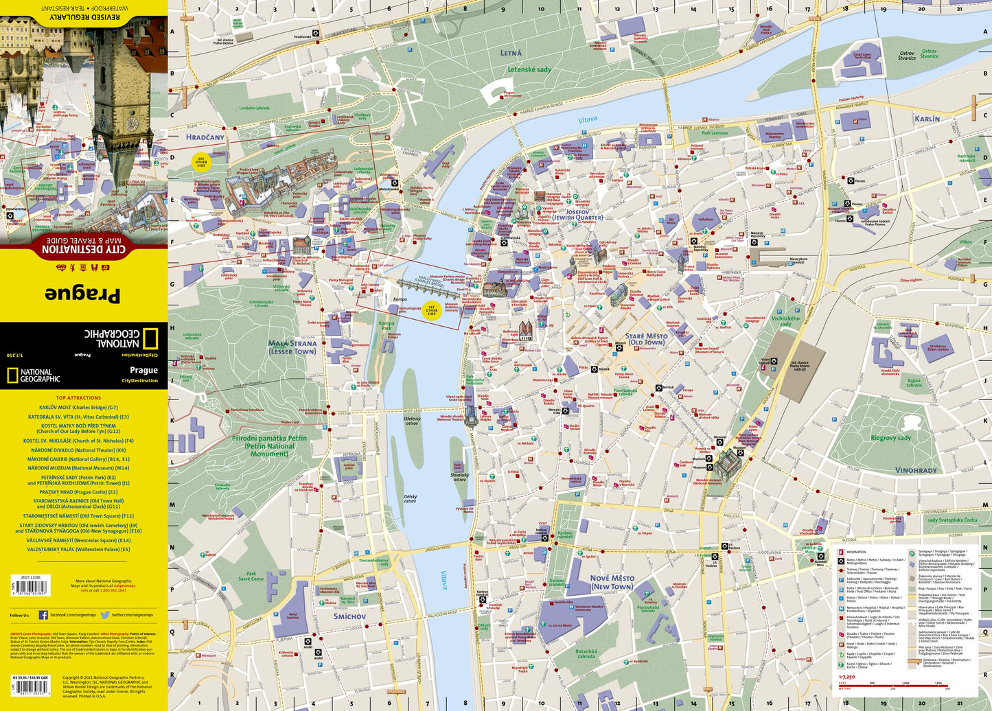 Prague Map (National Geographic Destination City Map)