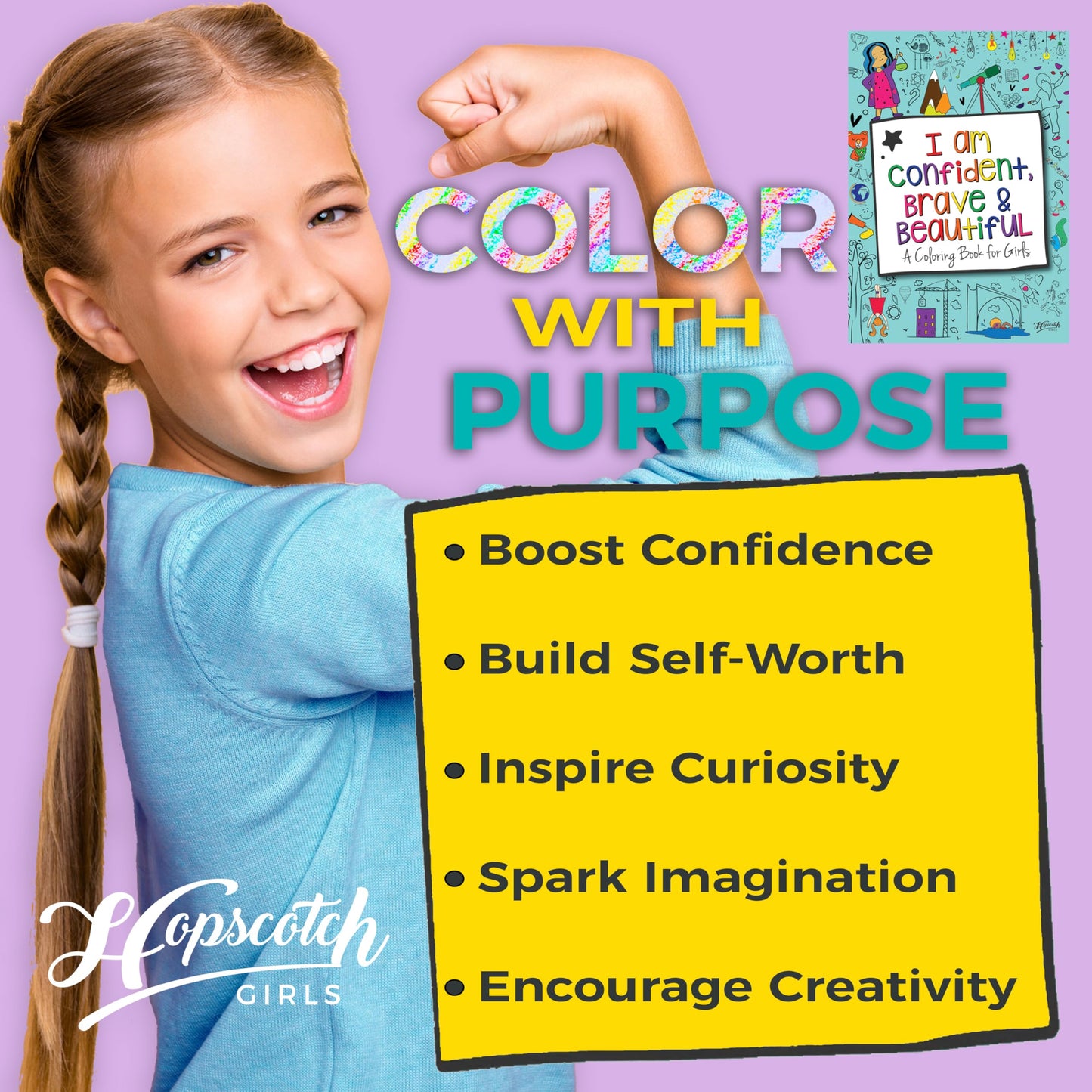 Hopscotch Girls I Am Confident Brave & Beautiful Inspiration