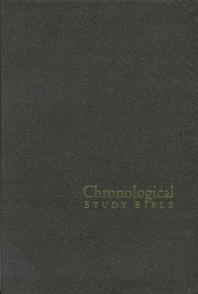The Chronological Study Bible: King James Version, Distressed Charcoal, Bonded Leather