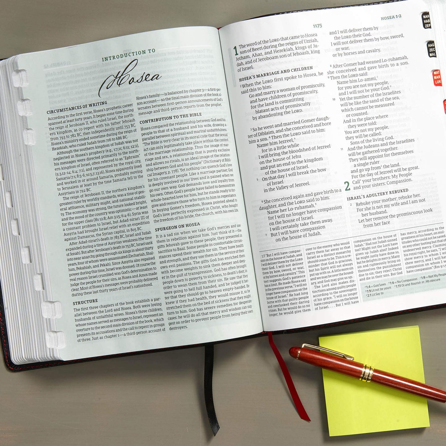 CSB Spurgeon Study Bible, Black Genuine Leather, Indexed, Black Letter, Study Notes, Quotes, Sermons Outlines, Ribbon Marker, Sewn Binding, Easy-to-Read Bible Serif Type