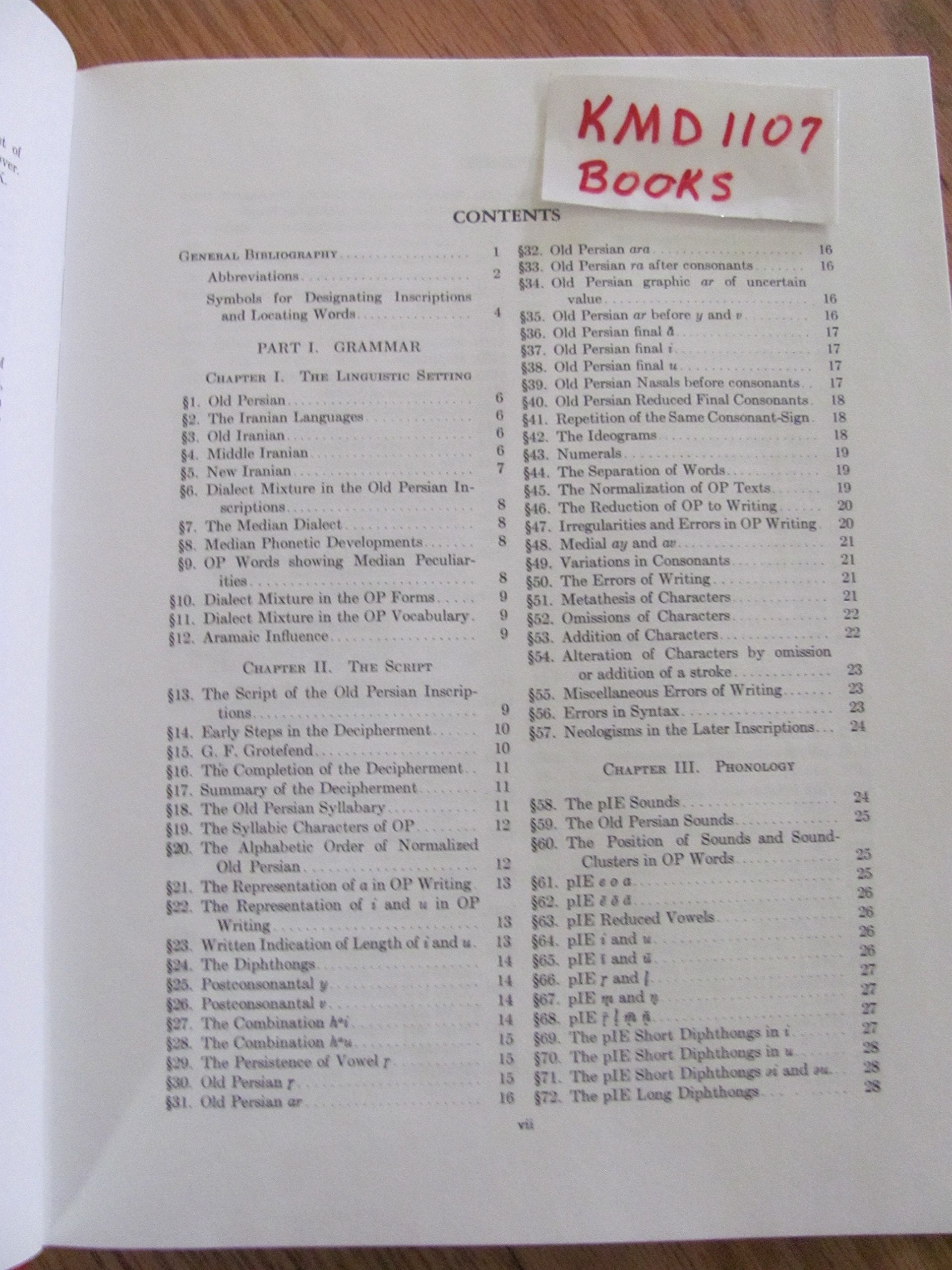 Old Persian Grammar Texts Lexicon Vol. 33 (2nd Edition)