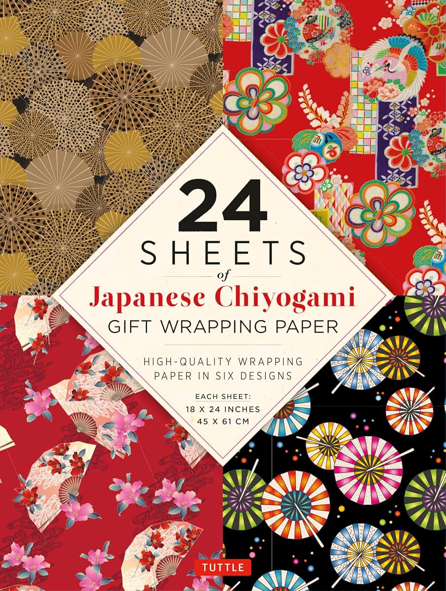 Japanese Chiyogami Gift Wrapping Paper - 24 Sheets: 18 x 24" (45 x 61 cm) Wrapping Paper