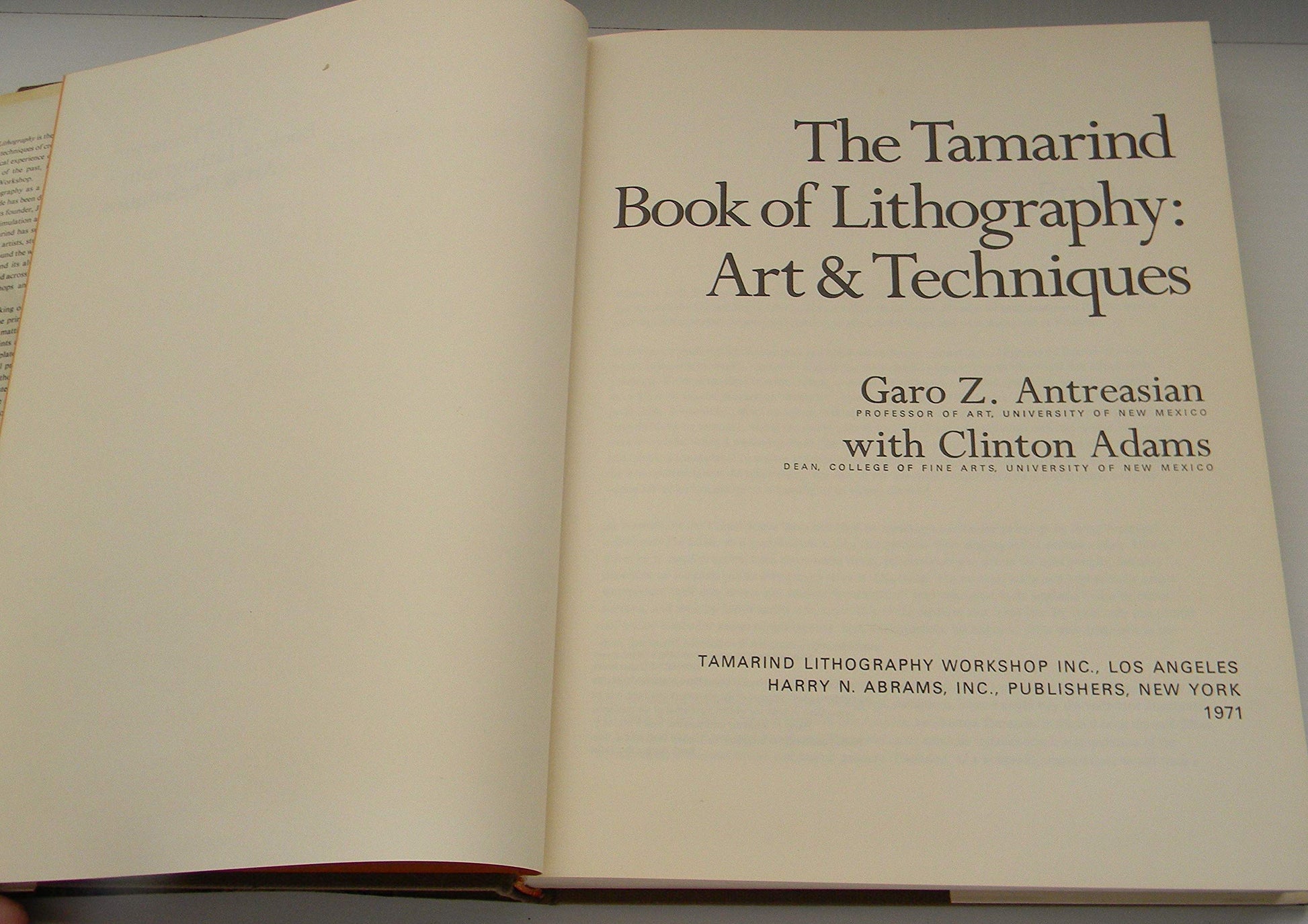 The Tamarind Book of Lithography: Art and Techniques