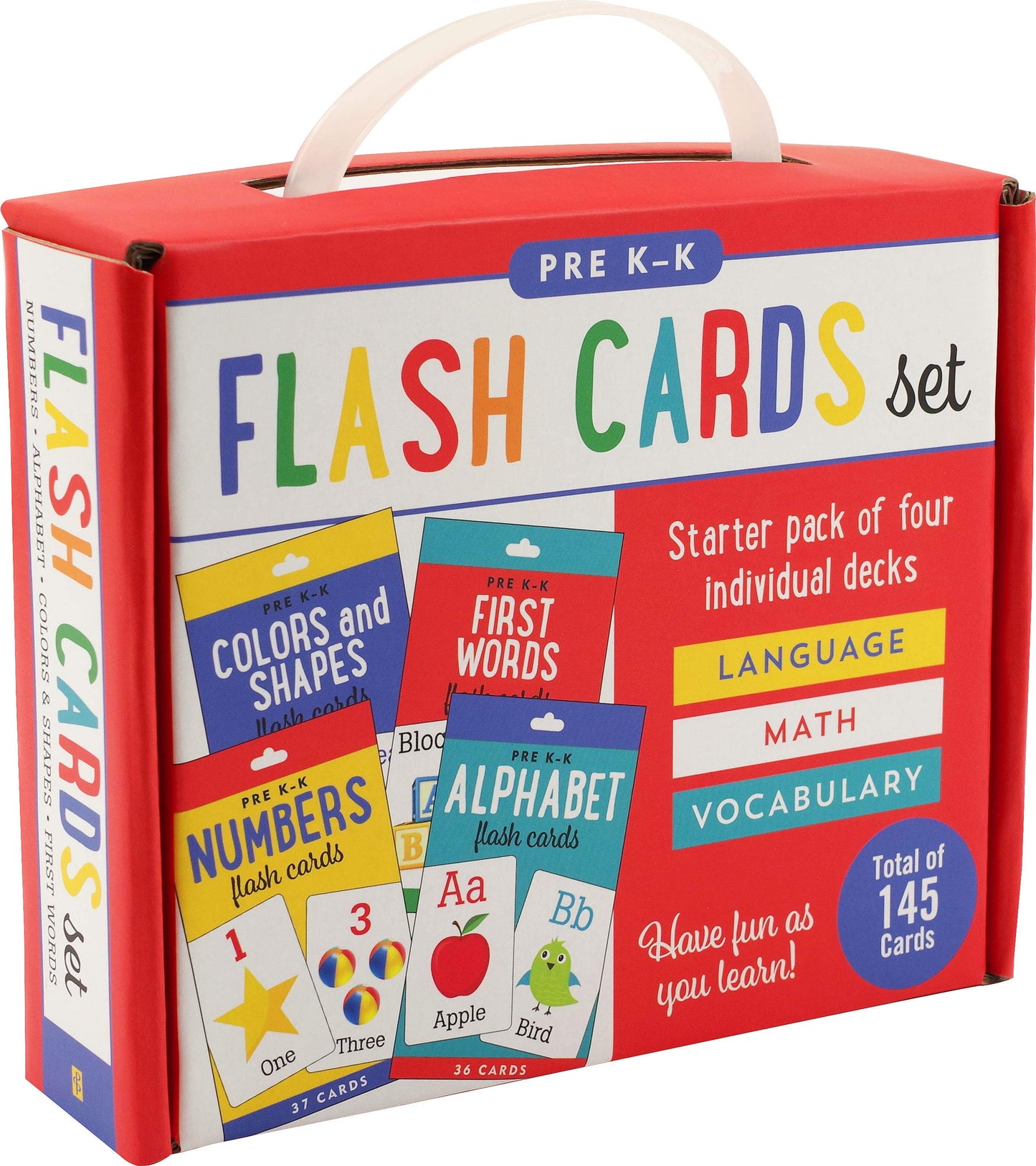 Flash Cards Value Pack - Set of 4 (Alphabet, First Words, Numbers, Colors & Shapes)