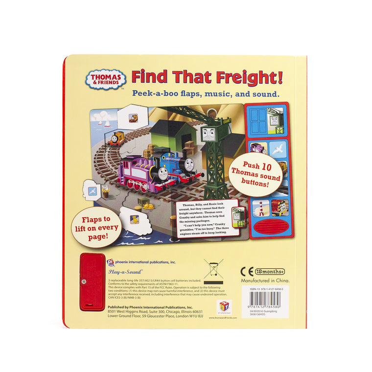 Thomas & Friends - Find that Freight! Lift-a-Flap Sound Book — back cover
