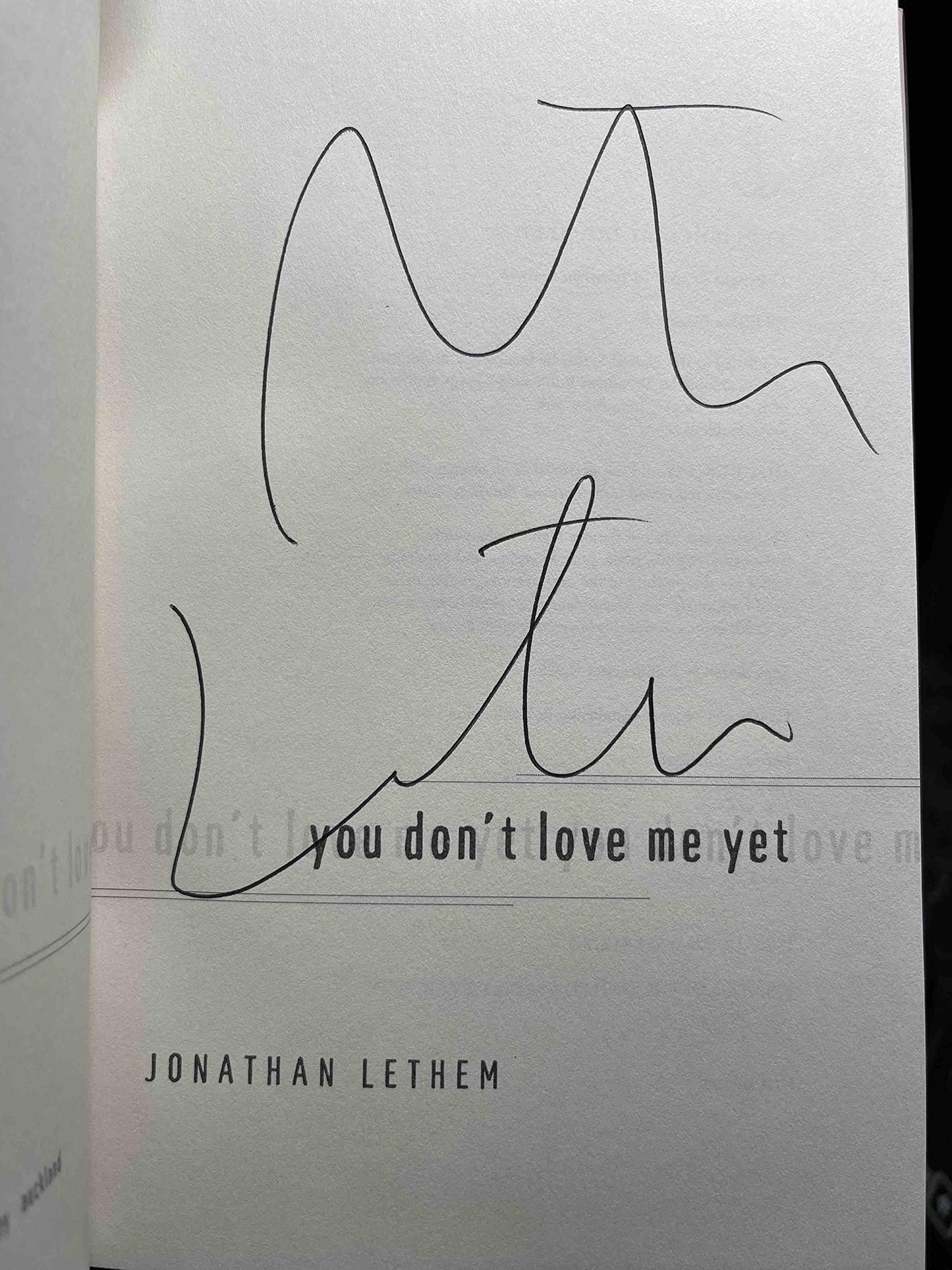 You Don't Love Me Yet: A Novel by Lethem, Jonathan