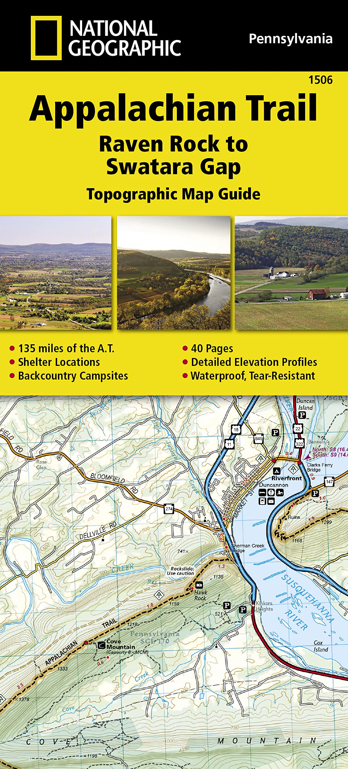 Appalachian Trail: Raven Rock to Swatara Gap Map [Pennsylvania] (National Geographic Topographic Map Guide, 1506)