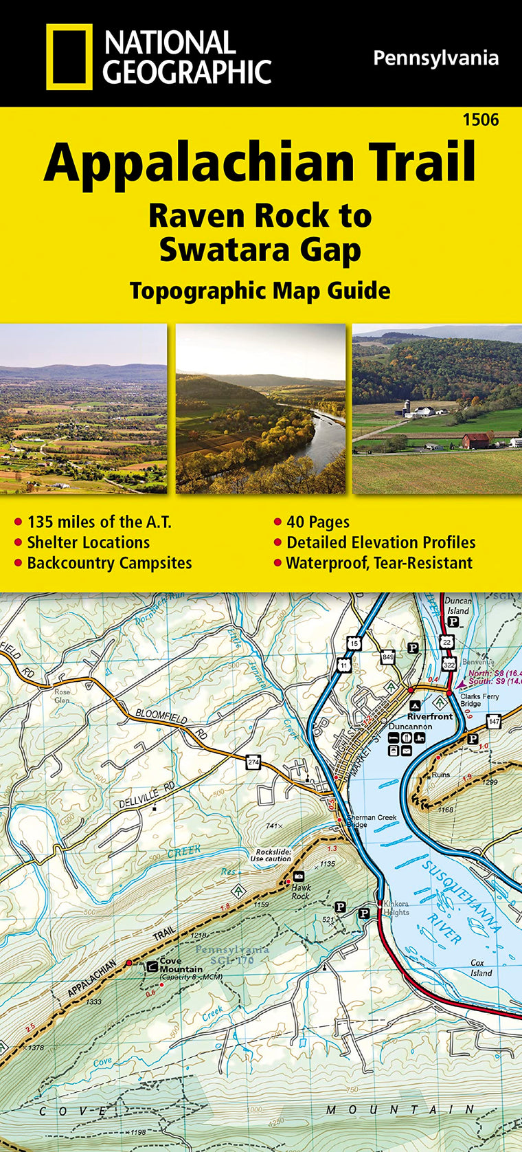 Appalachian Trail: Raven Rock to Swatara Gap Map [Pennsylvania] (National Geographic Topographic Map Guide, 1506)