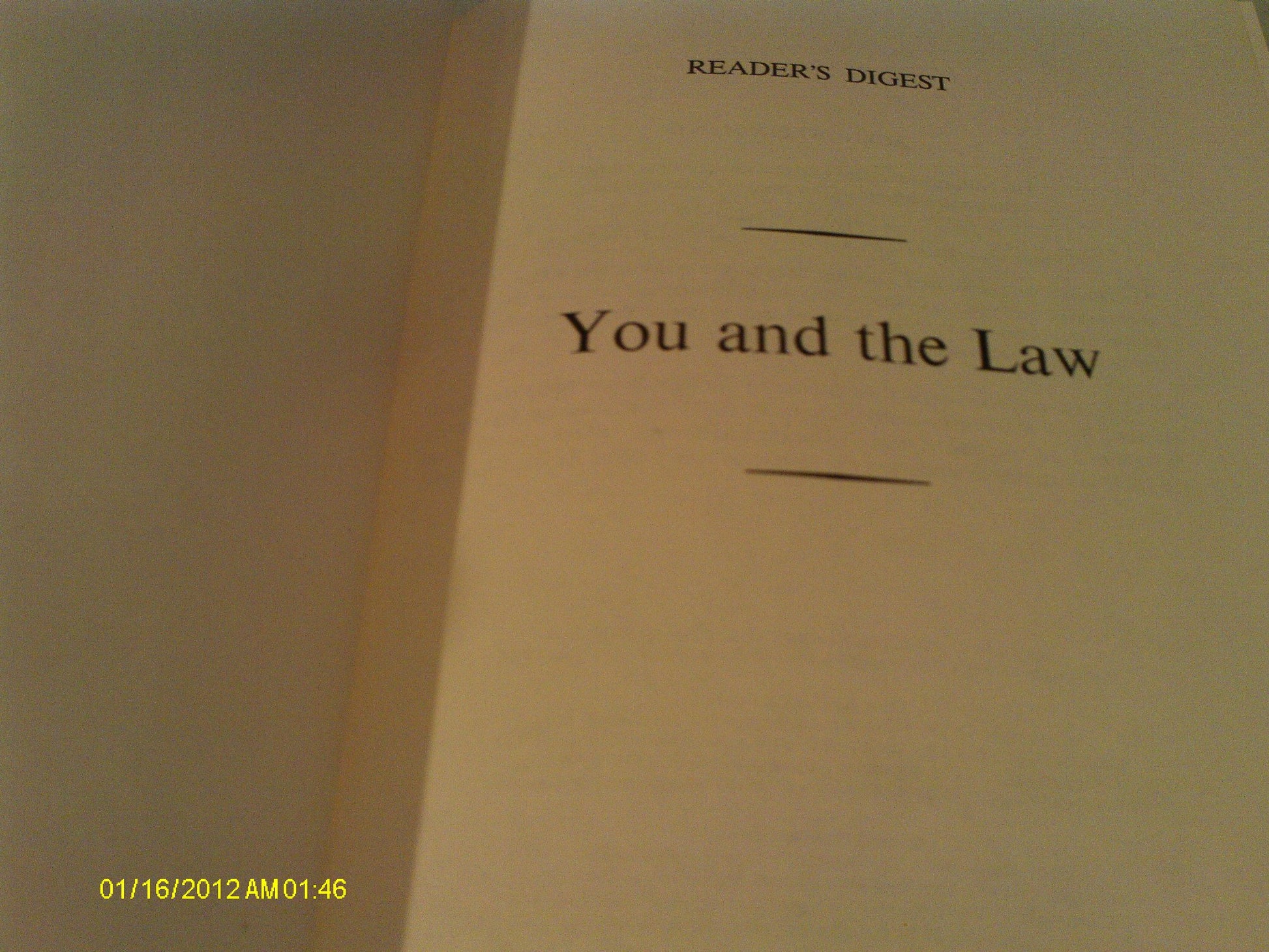 You and the Law