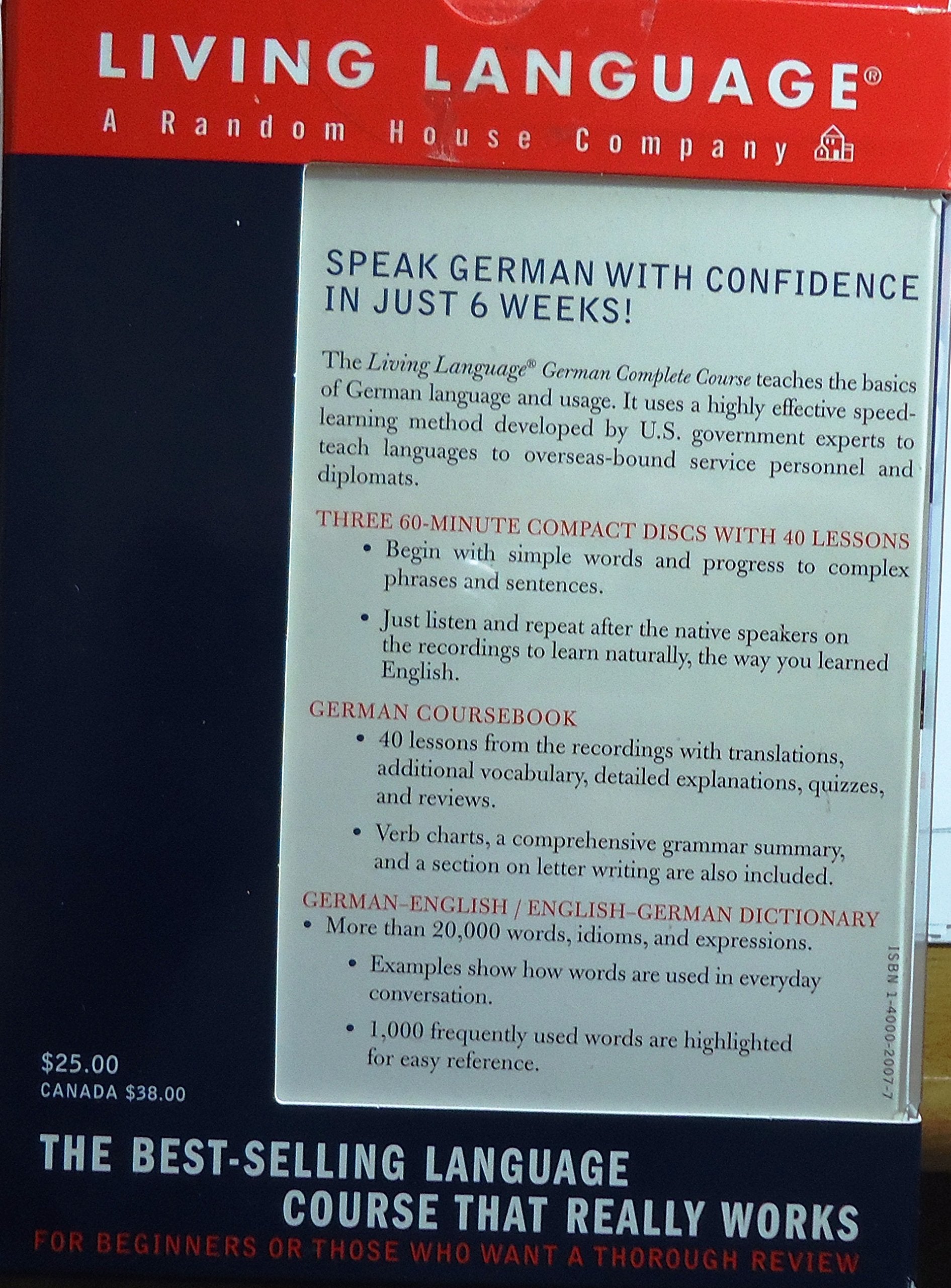 German Complete Course: Basic-Intermediate, Compact Disc Edition (LL(R) Complete Basic Courses)