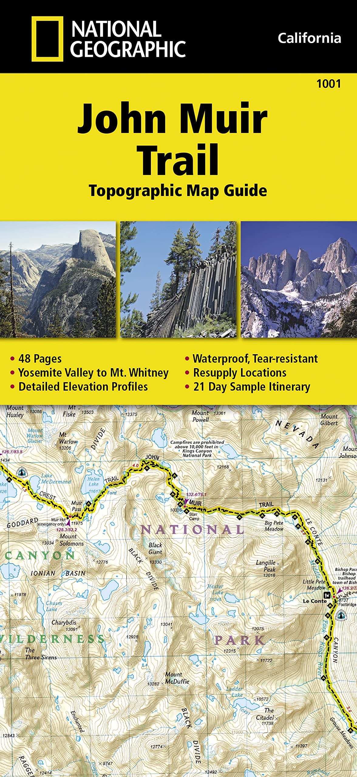 John Muir Trail Topographic Map Guide (National Geographic Topographic Map Guide)