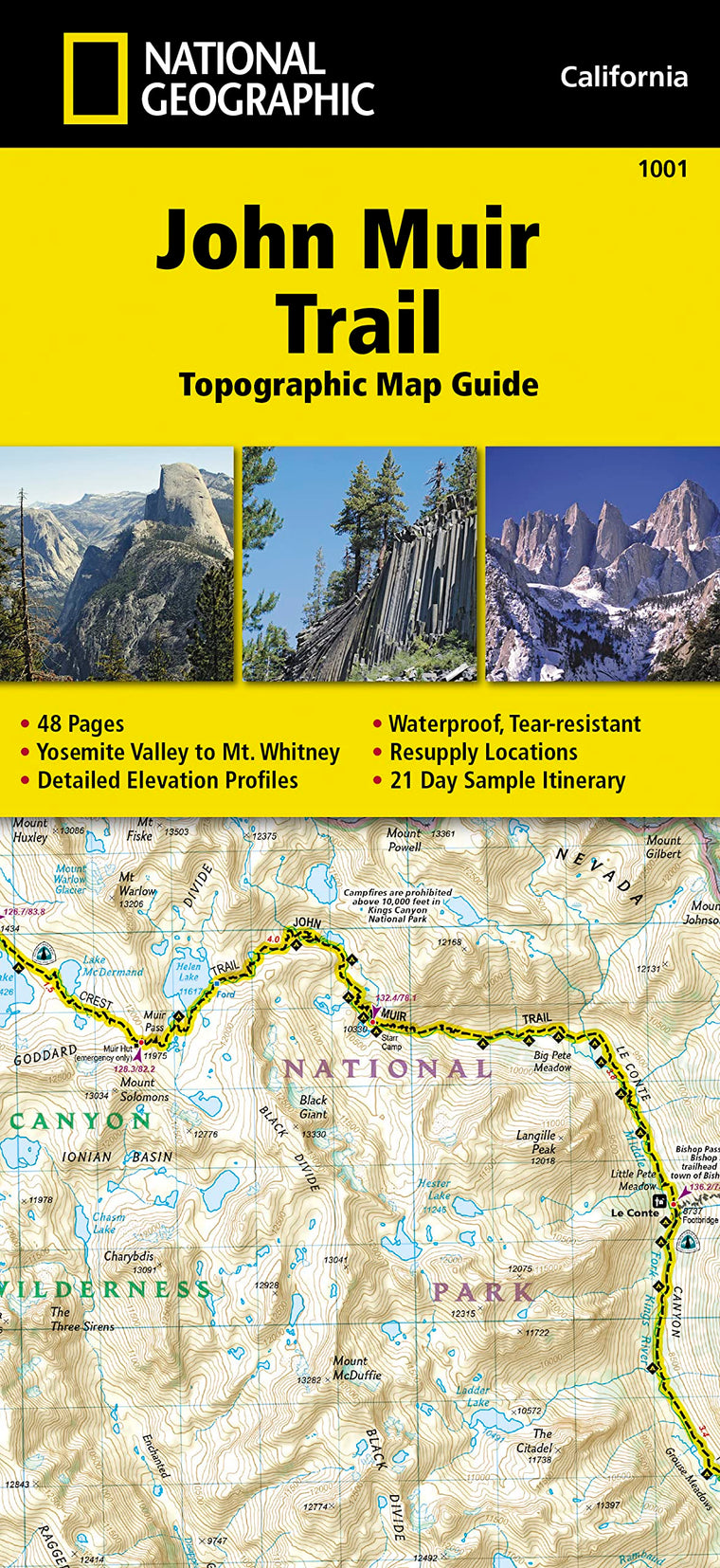John Muir Trail Topographic Map Guide (National Geographic Topographic Map Guide)