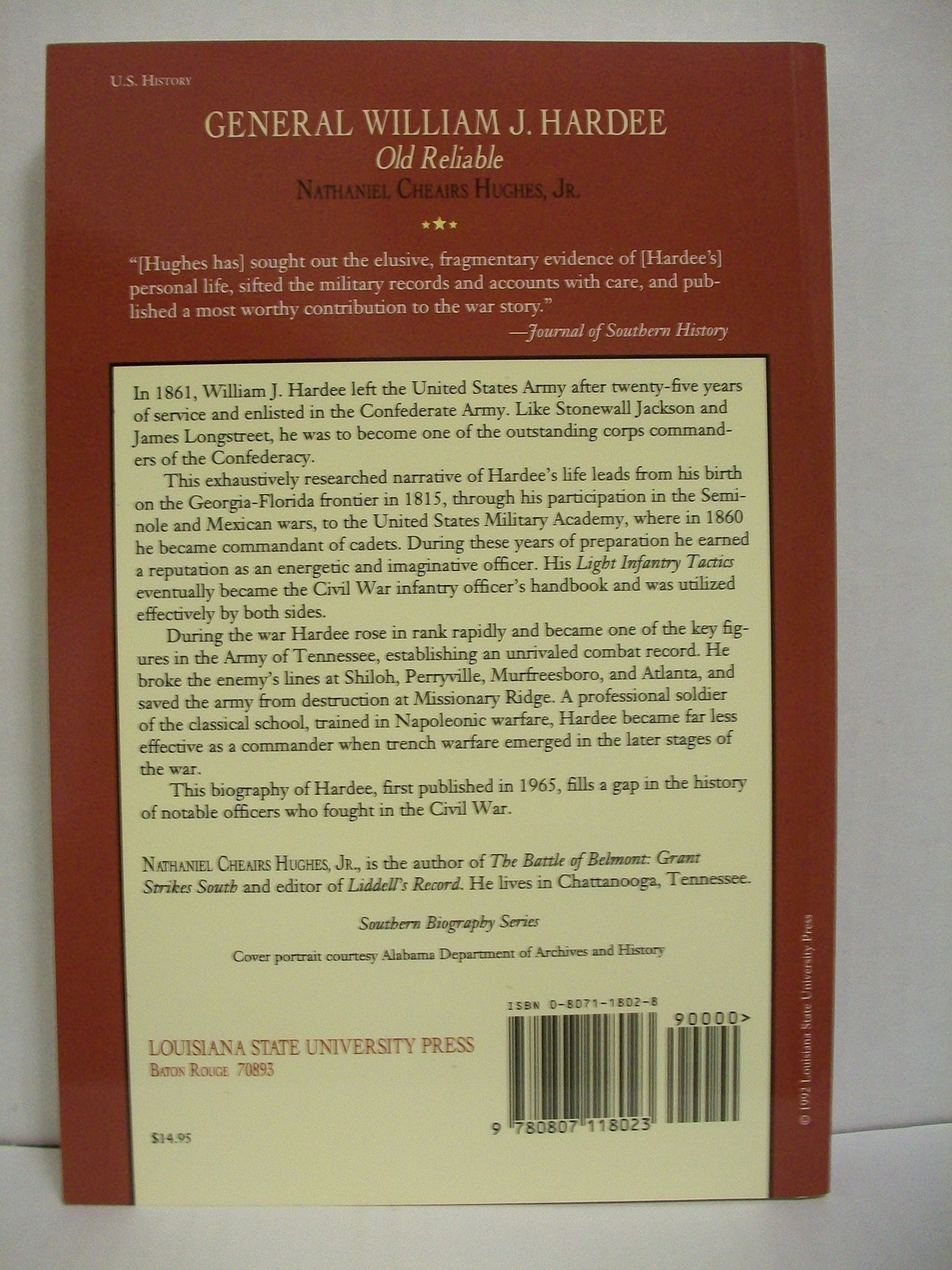 General William J. Hardee: Old Reliable (Southern Biography Series)