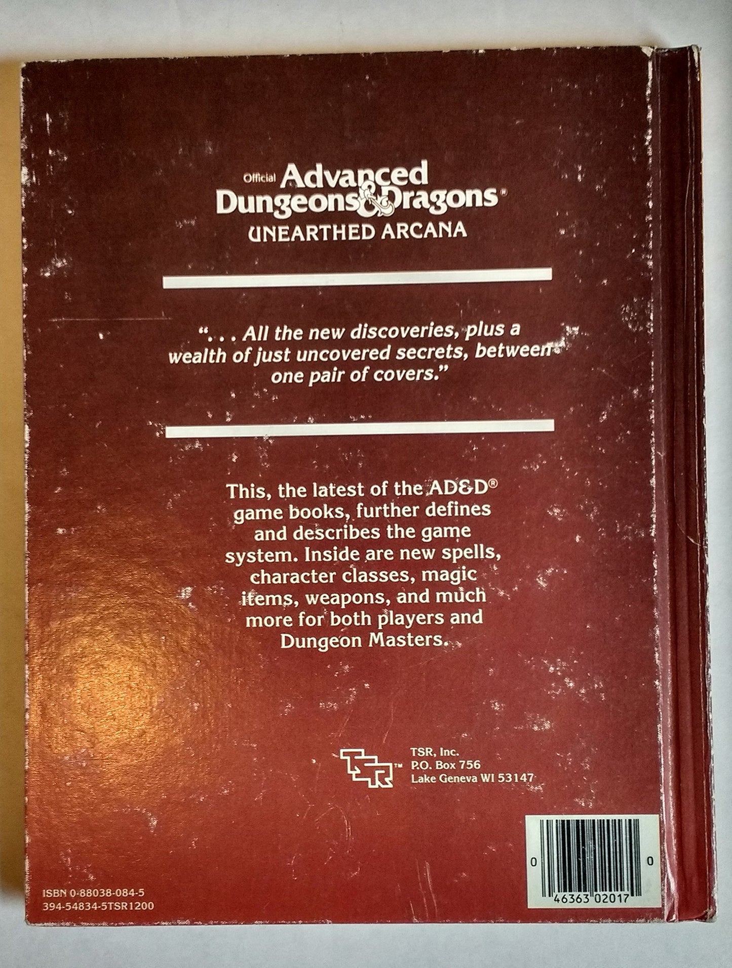 Official Advanced Dungeons and Dragons, Unearthed Arcana