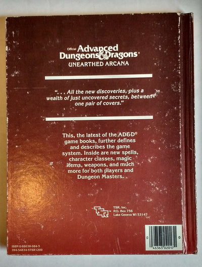 Official Advanced Dungeons and Dragons, Unearthed Arcana