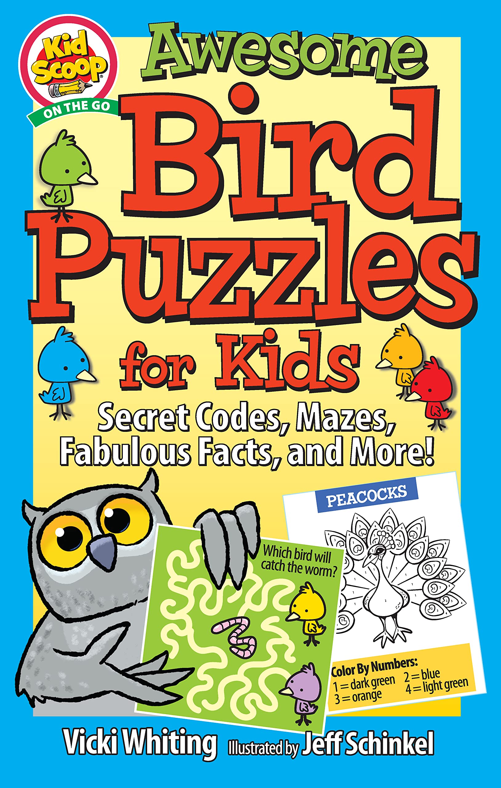 Awesome Bird Puzzles for Kids: Secret Codes, Mazes, Fabulous Facts, and More! (Happy Fox Books) Fun and Educational Activity Book for Children Ages 5-10 to Learn All About Nature Through Play