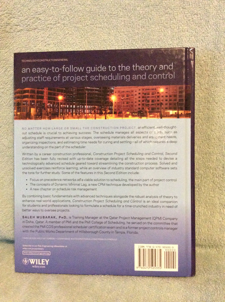 Construction Project Scheduling and Control — back cover