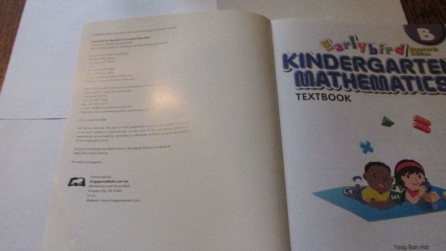 Earlybird Kindergarten Mathematics Textbook B (Standards Edition)