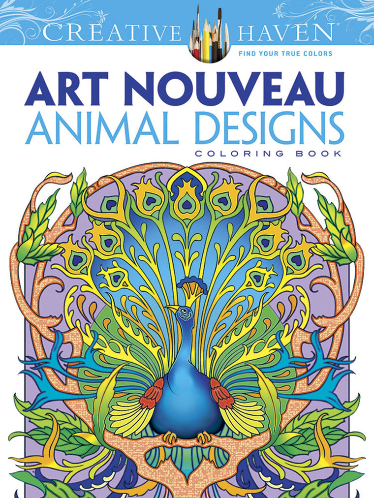 Dover Creative Haven Art Nouveau Animal Designs Coloring Book