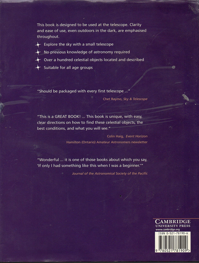 Turn Left at Orion: A Hundred Night Sky Objects to See in a Small Telescope - and How to Find Them — back cover