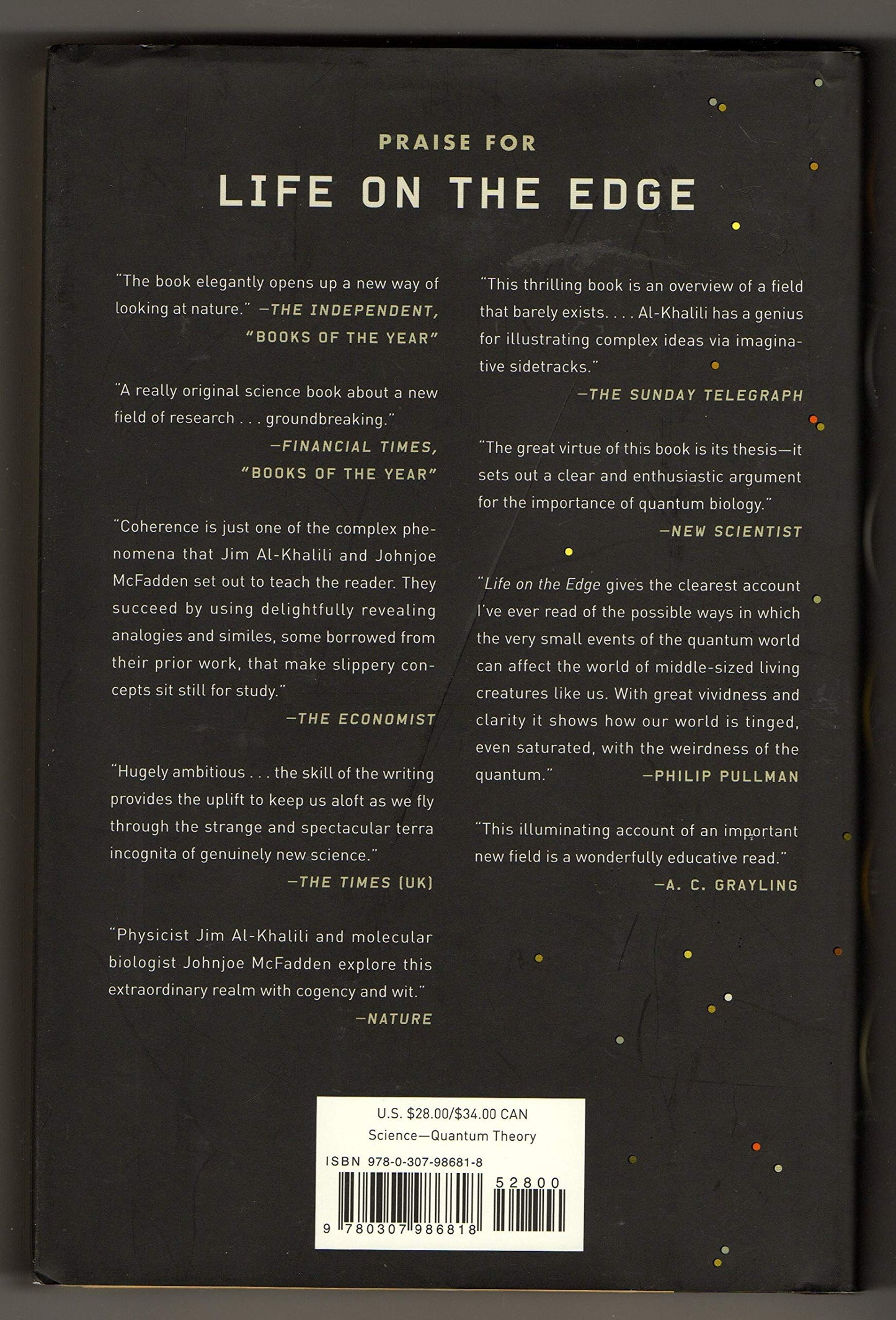 Life on the Edge: The Coming of Age of Quantum Biology by Mc