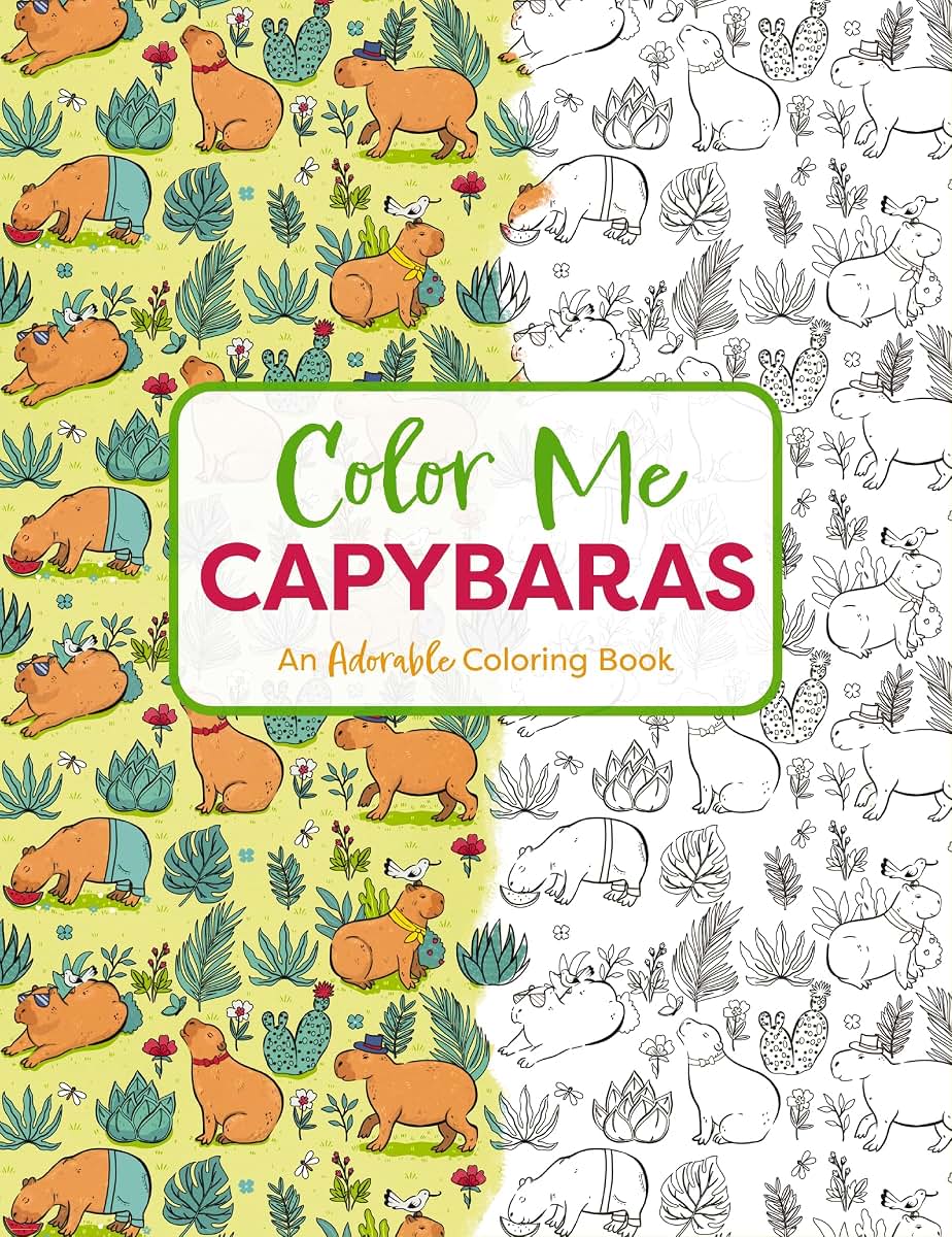 Color Me Capybaras: A Capy-tivating Coloring Book