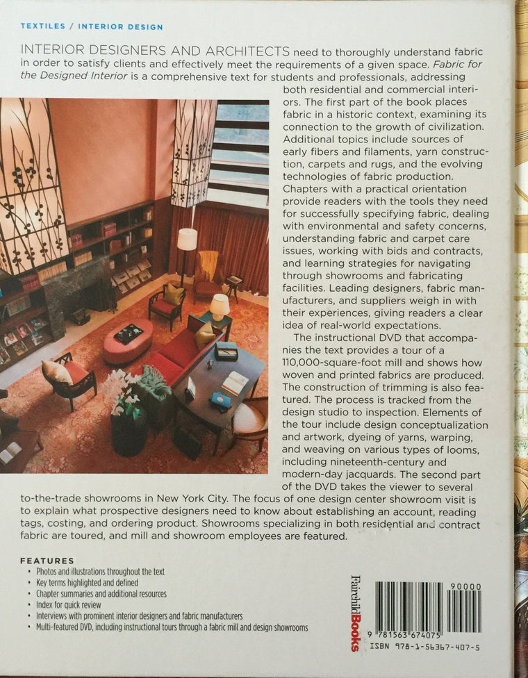 Fabric for the Designed Interior — back cover
