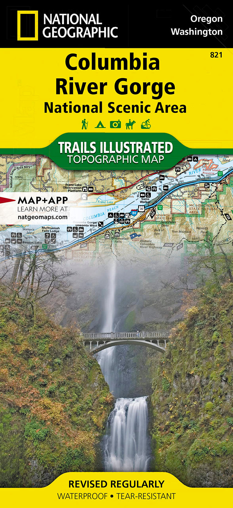 Columbia River Gorge National Scenic Area Map (National Geographic Trails Illustrated Map, 821)
