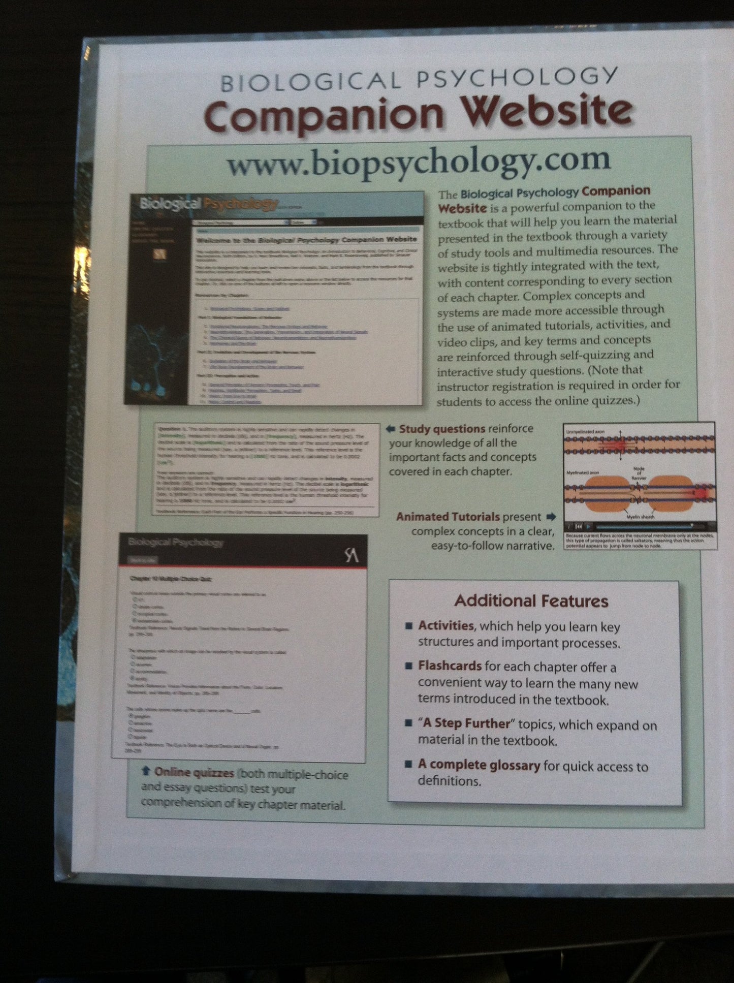 Biological Psychology: An Introduction to Behavioral, Cognitive, and Clinical Neuroscience