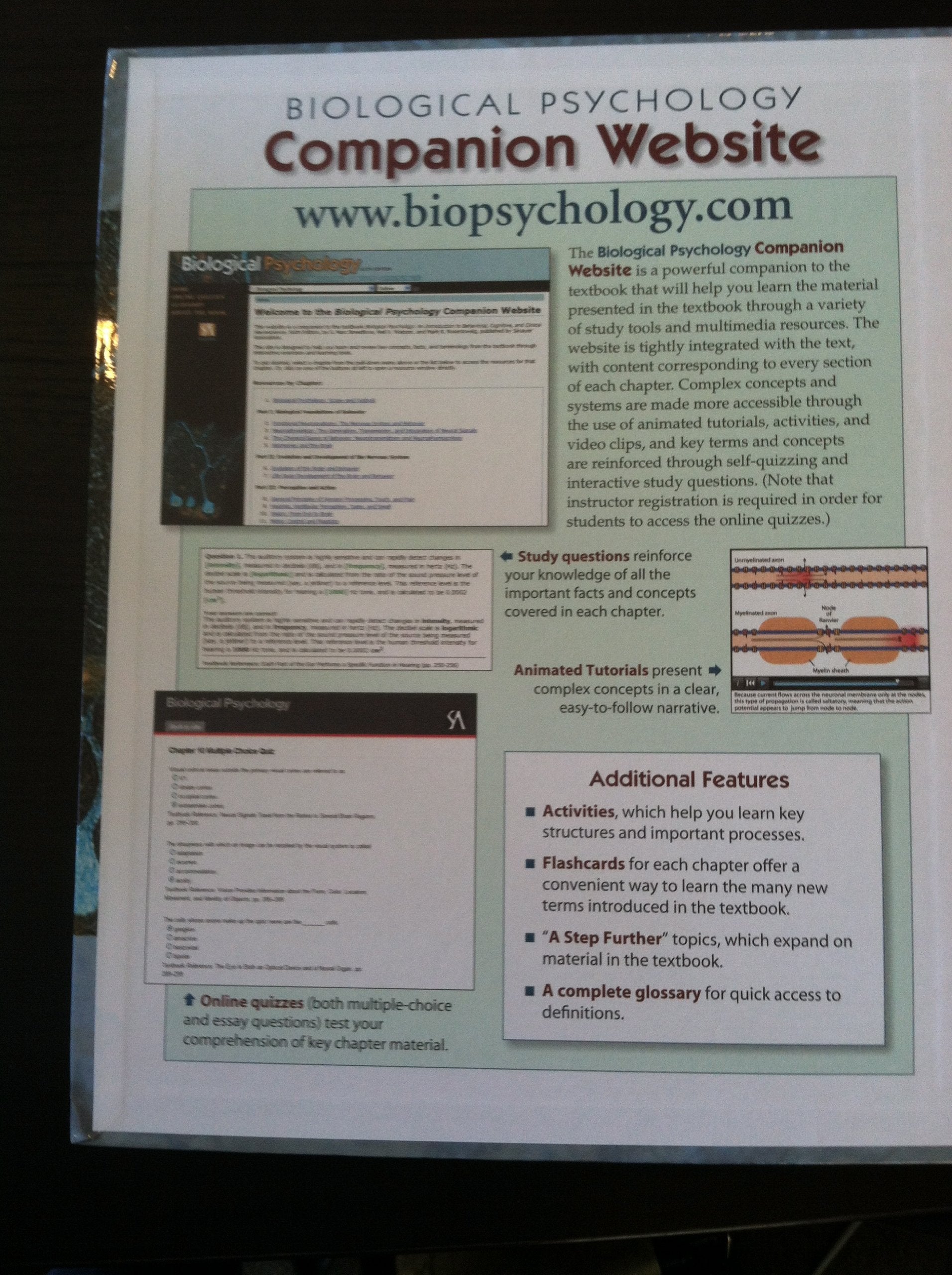 Biological Psychology: An Introduction to Behavioral, Cognitive, and Clinical Neuroscience