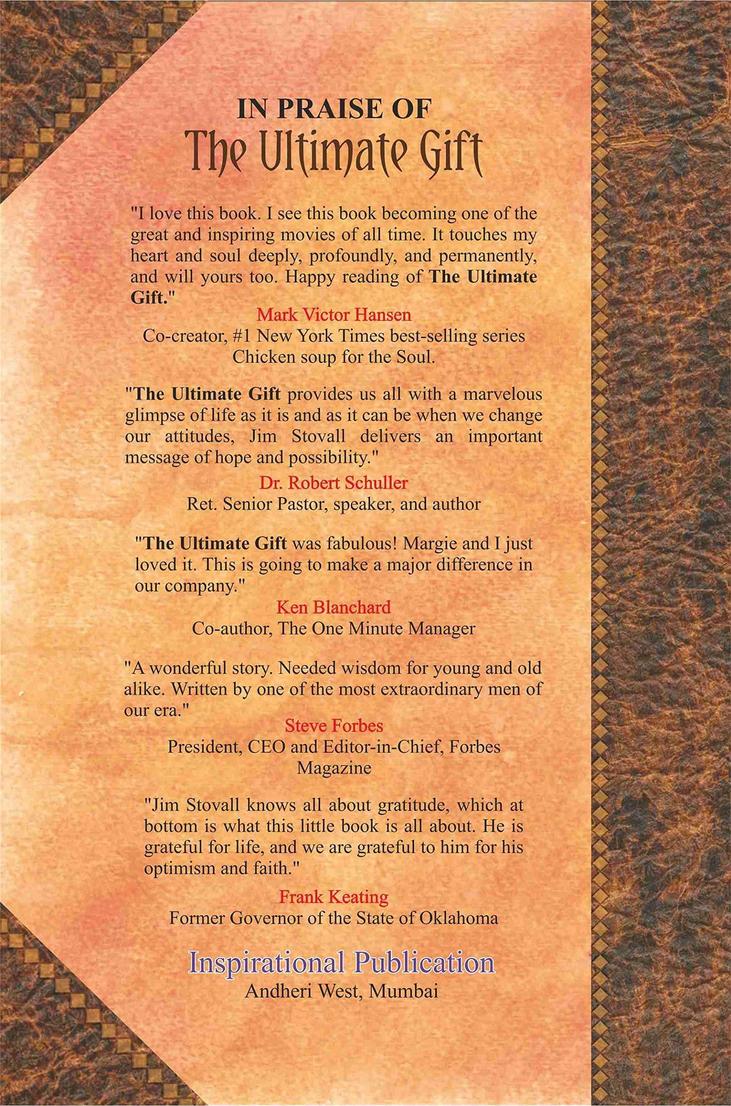 The Ultimate Gift: A Novel by Stovall, Jim