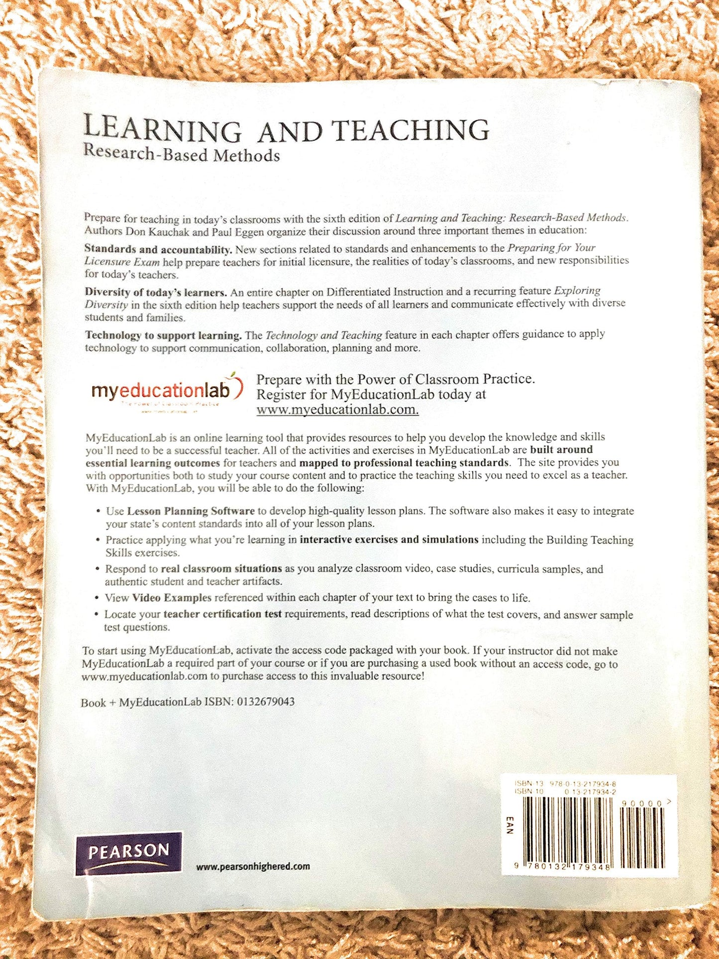 Learning and Teaching: Research-Based Methods (Myeducationlab)
