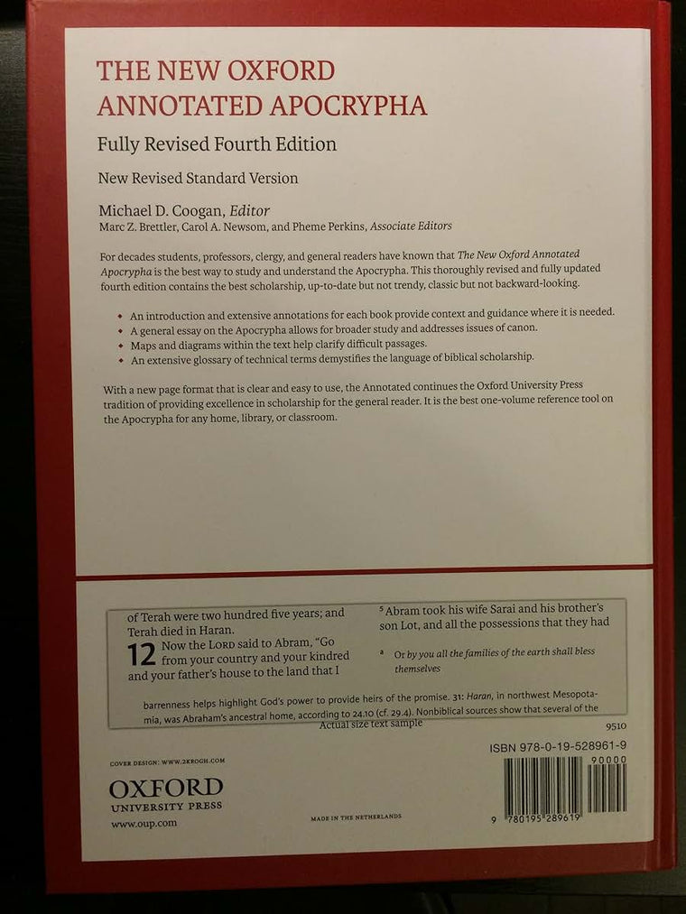 The New Oxford Annotated Apocrypha: New Revised Standard Version