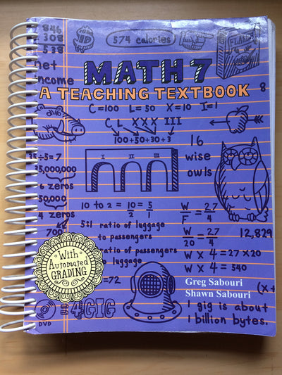 Math 7: Teaching Textbooks (Book Only) by Greg Sabouri