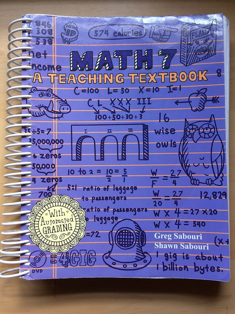 Math 7: Teaching Textbooks (Book Only) by Greg Sabouri