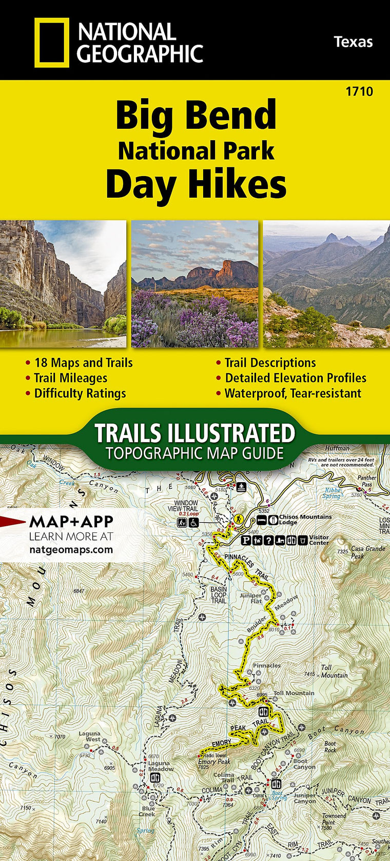 Big Bend National Park Day Hikes Map (National Geographic Topographic Map Guide, 1710)