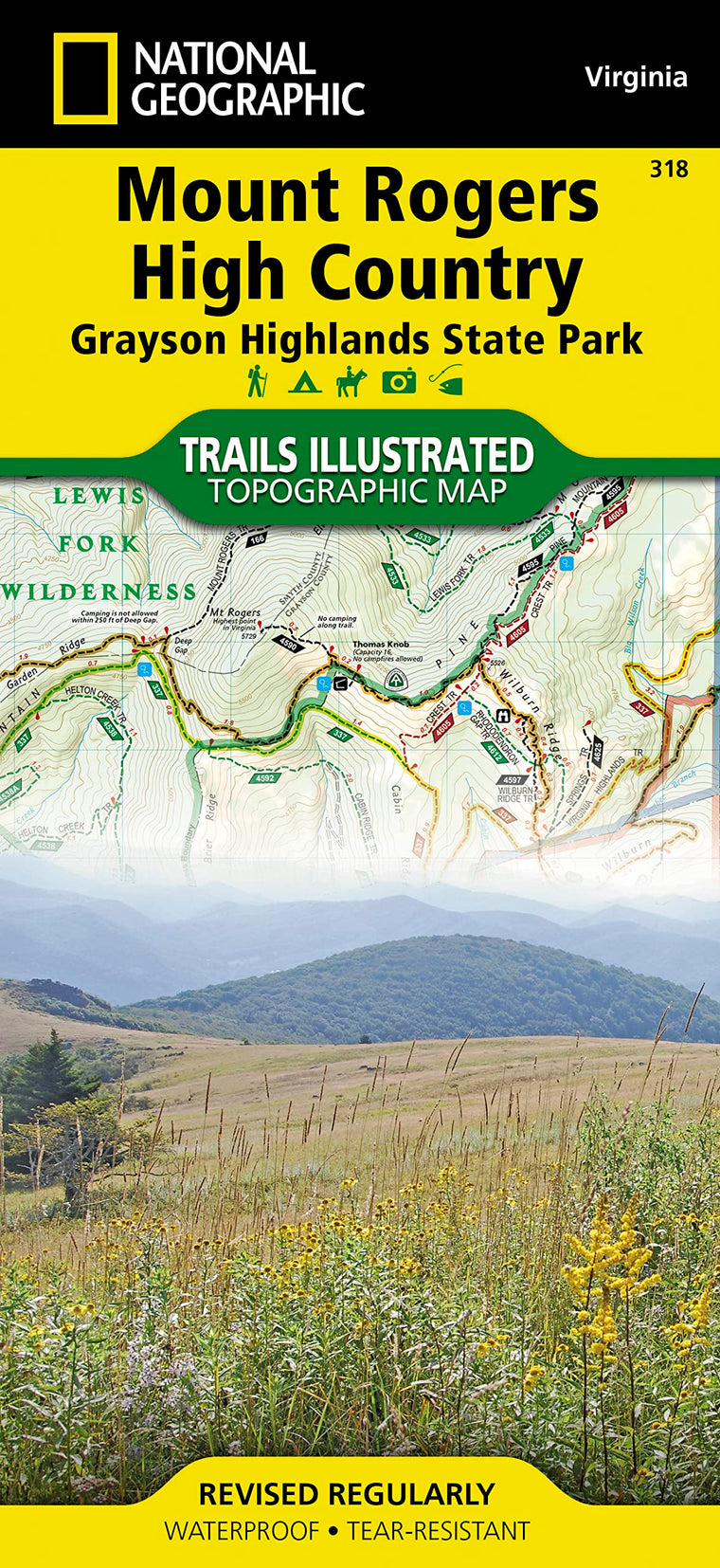 Mount Rogers High Country Map [Grayson Highlands State Park] (National Geographic Trails Illustrated Map, 318)