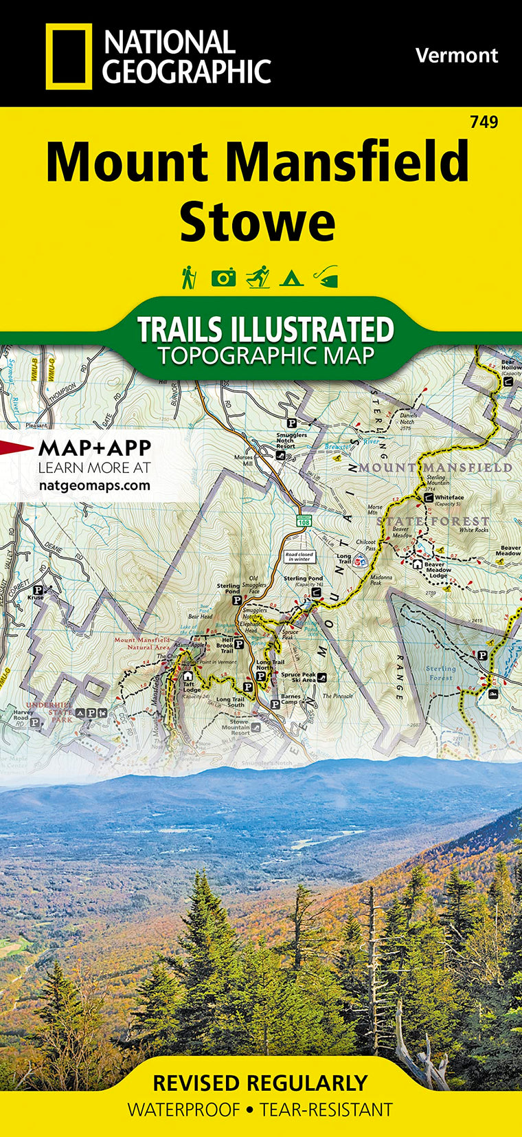 Mount Mansfield, Stowe Map (National Geographic Trails Illustrated Map, 749)