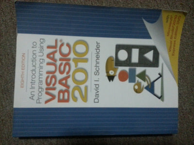 An Introduction to Programming Using Visual Basic 2010, 8th Edition