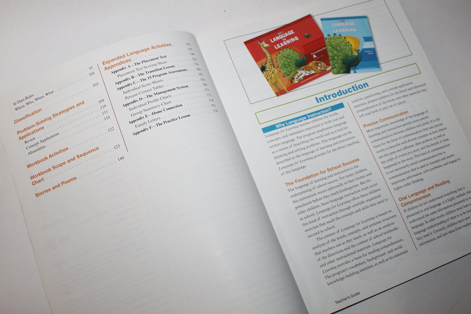 Language for Learning, Teacher Guide. Grade Levels Pre-K - 2 (DISTAR LANGUAGE SERIES)