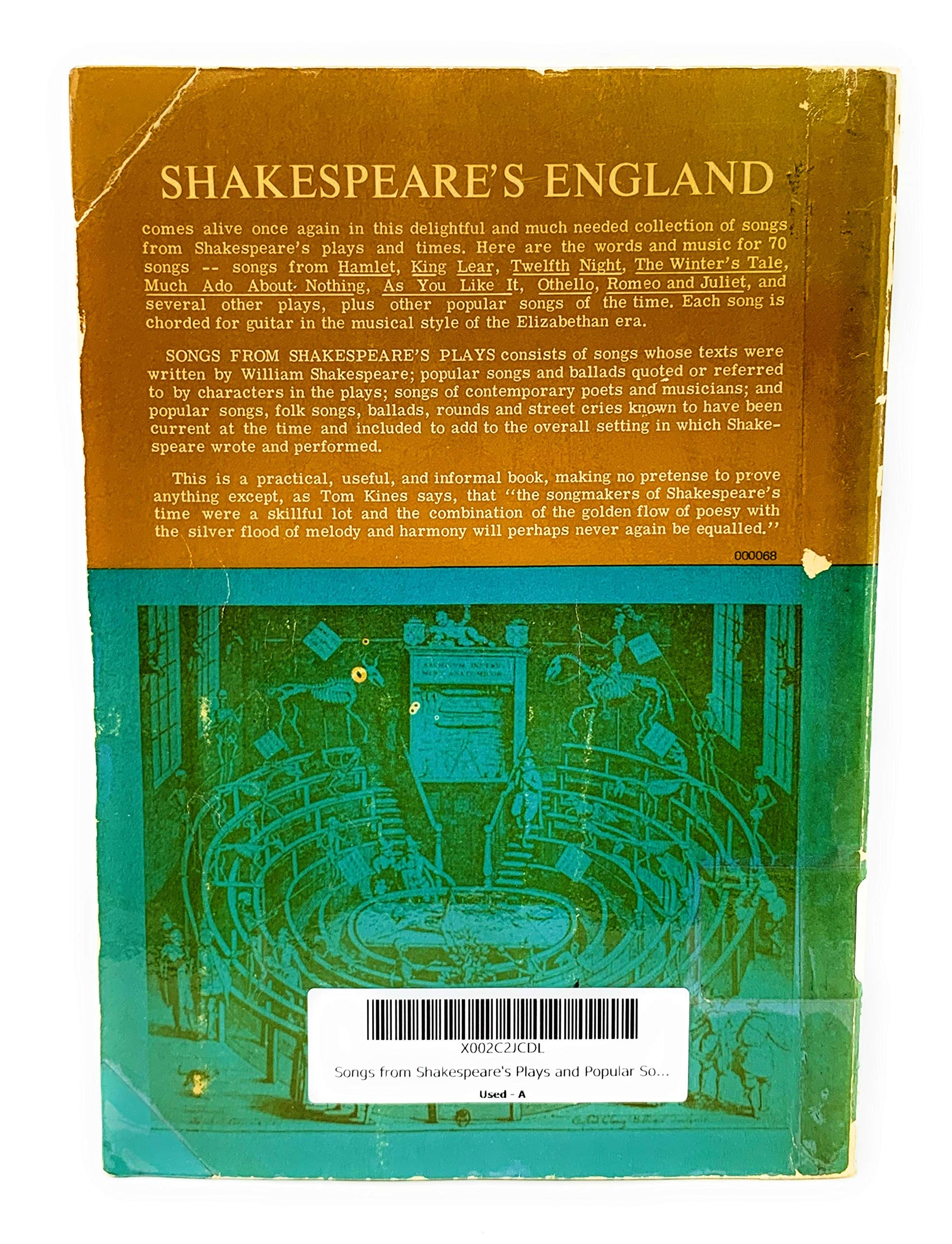 Songs from Shakespeare's Plays and Popular Songs of Shakespeare's Time