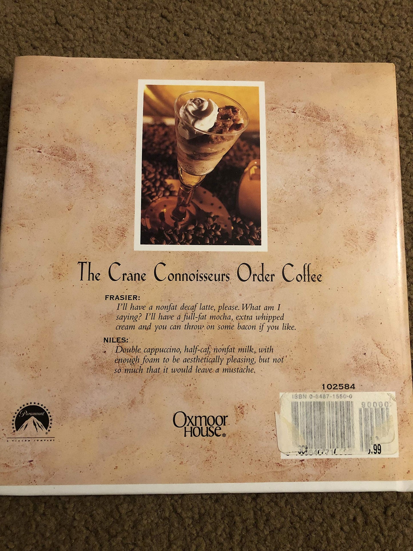 Cafe' Nervosa: The Connoisseur's Cookbook by Frasier Crane