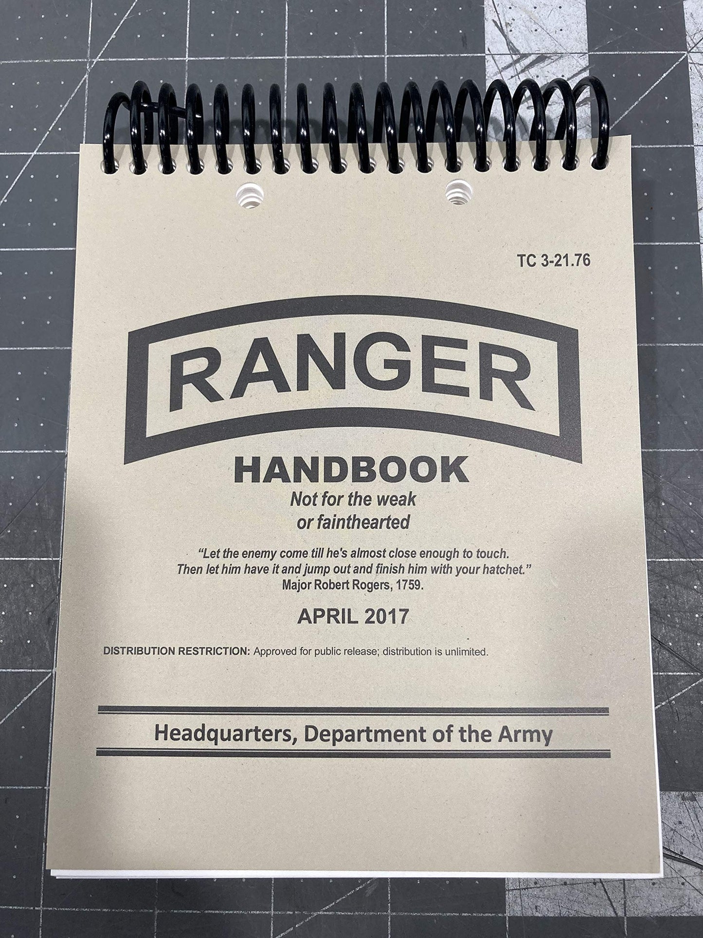Waterproof Ranger Handbook: Training Circular TC 3-21.76 (Top Spiral Field Pocket Size)