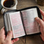 KJV Holy Bible, Mini Pocket Bible - Zippered Black Faux Leather